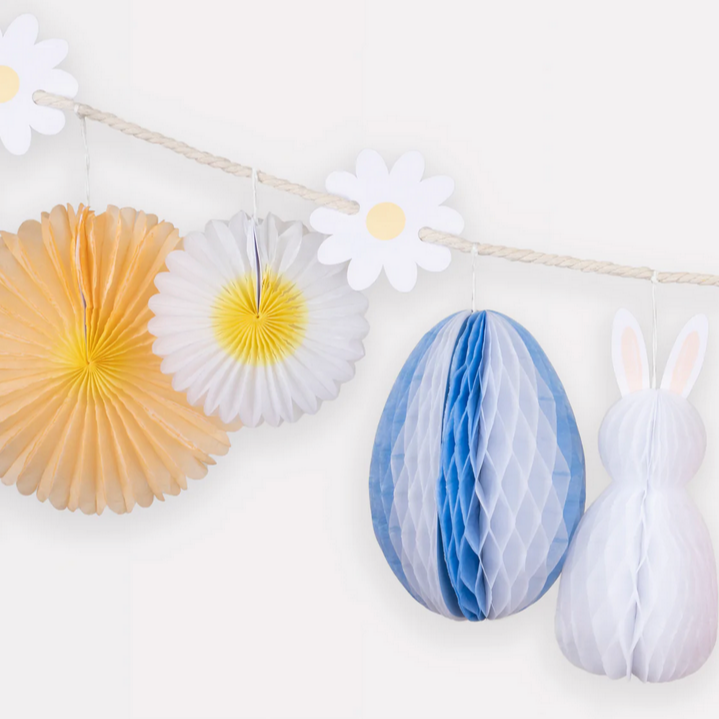 Honeycomb Easter Bunny Garland