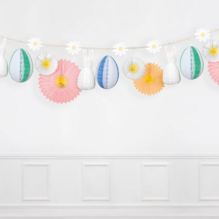 Honeycomb Easter Bunny Garland