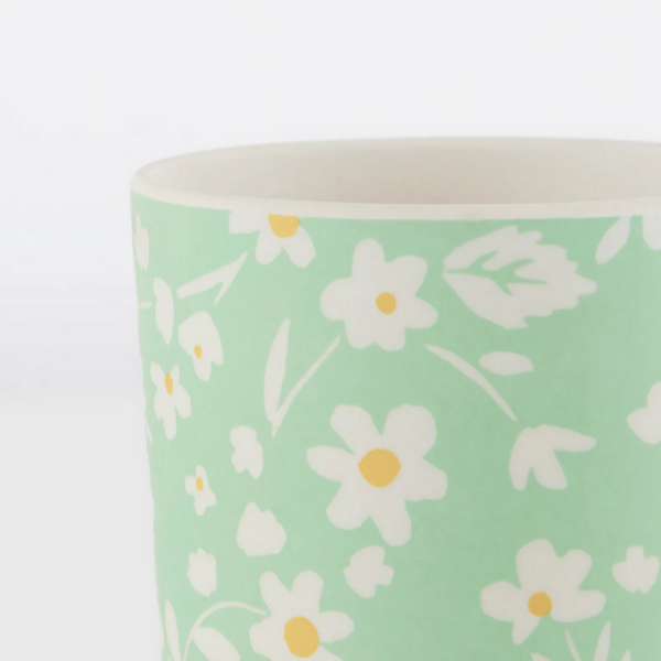 Floral Reusable Bamboo Cups