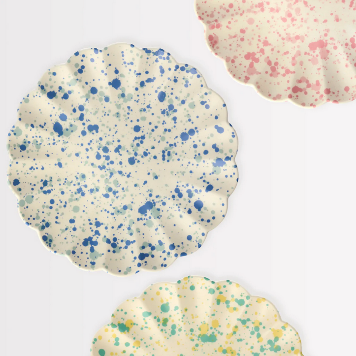 Speckled Reusable Bamboo Plates -large (pk6)