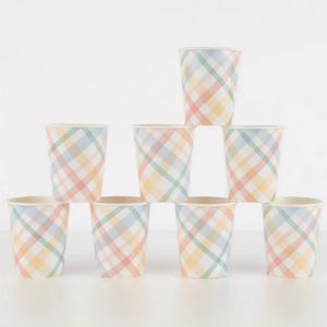 Plaid Pattern Cups (pk8)