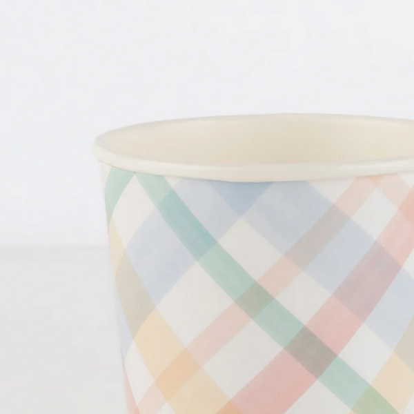 Plaid Pattern Cups (pk8)