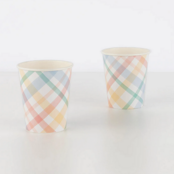 Plaid Pattern Cups (pk8)