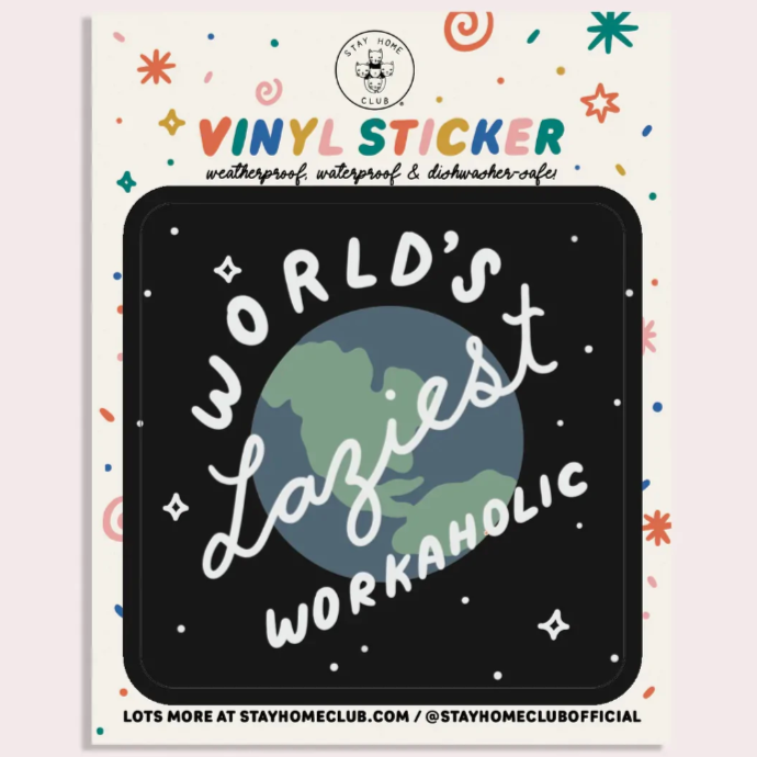 Workaholic Vinyl Sticker