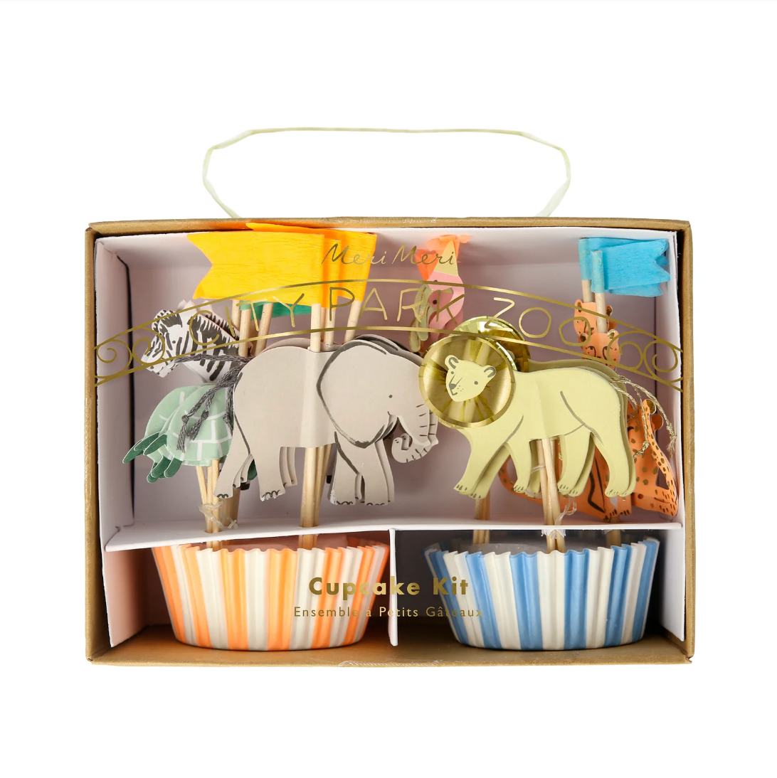 Safari Animals Cupcake Kit (pk24)