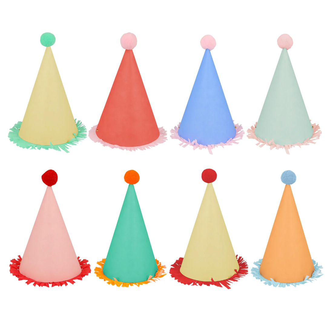 Large Party Hats (pk8)