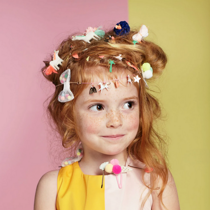 Pompom Ice Cream Hair Clips