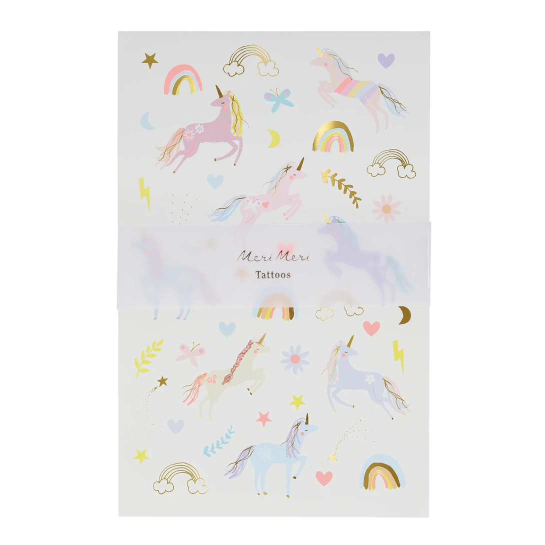 Unicorn Tattoo Sheets (x2 sheets)