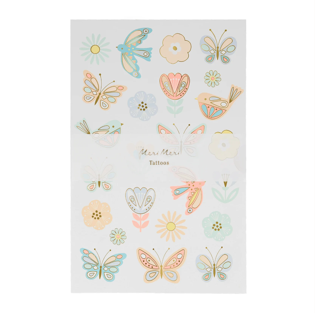 Birds & Butterflies Tattoo Sheets (X2 sheets)