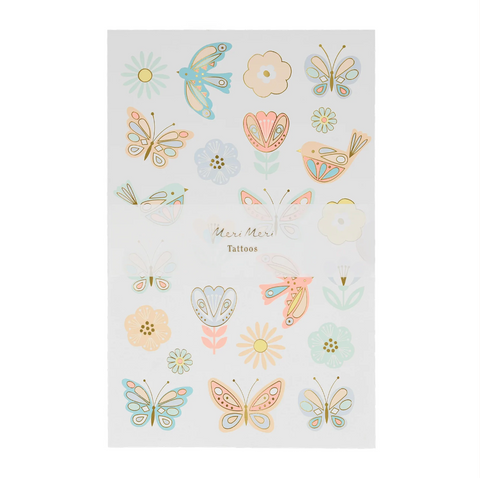 Birds & Butterflies Tattoo Sheets (X2 sheets)