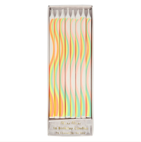 Rainbow Pattern Candles (pk16)