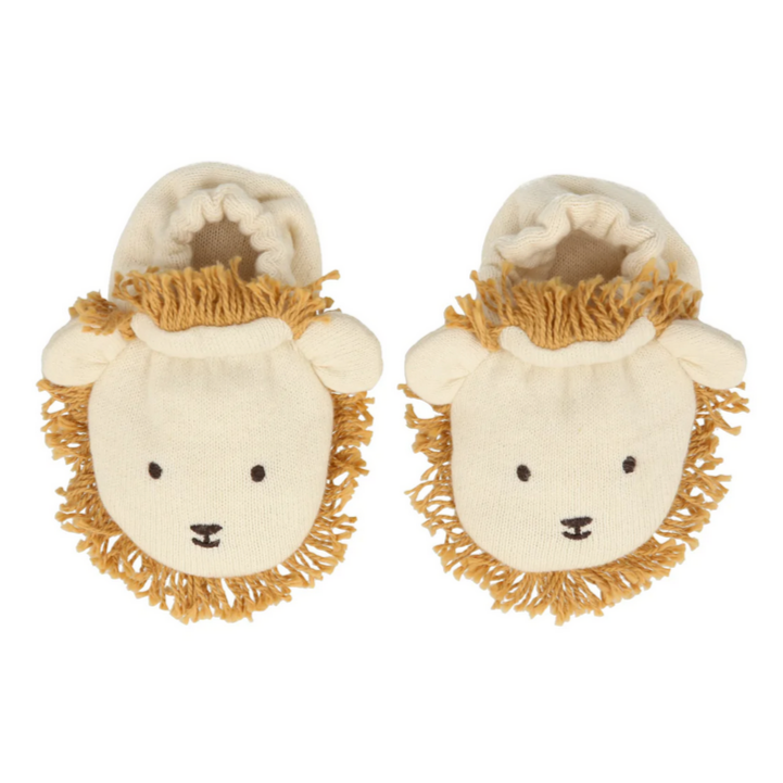 Organic Lion Baby Booties