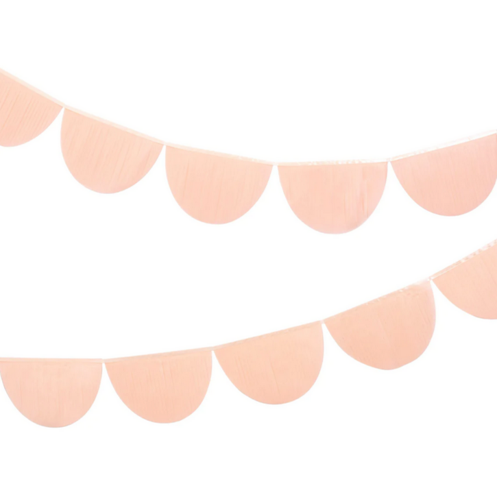 Peach Tissue Paper Scallop Garlands