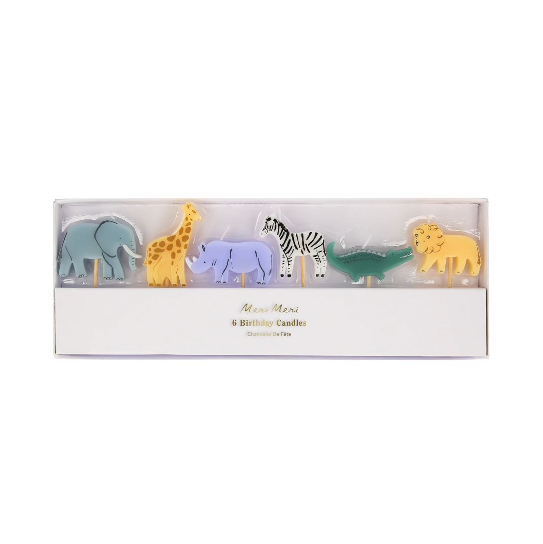 Jungle Animal Candles (6pk)