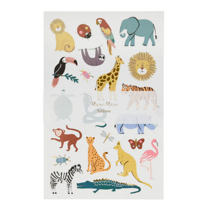 Wild Animals Tattoo Sheets (pk2)