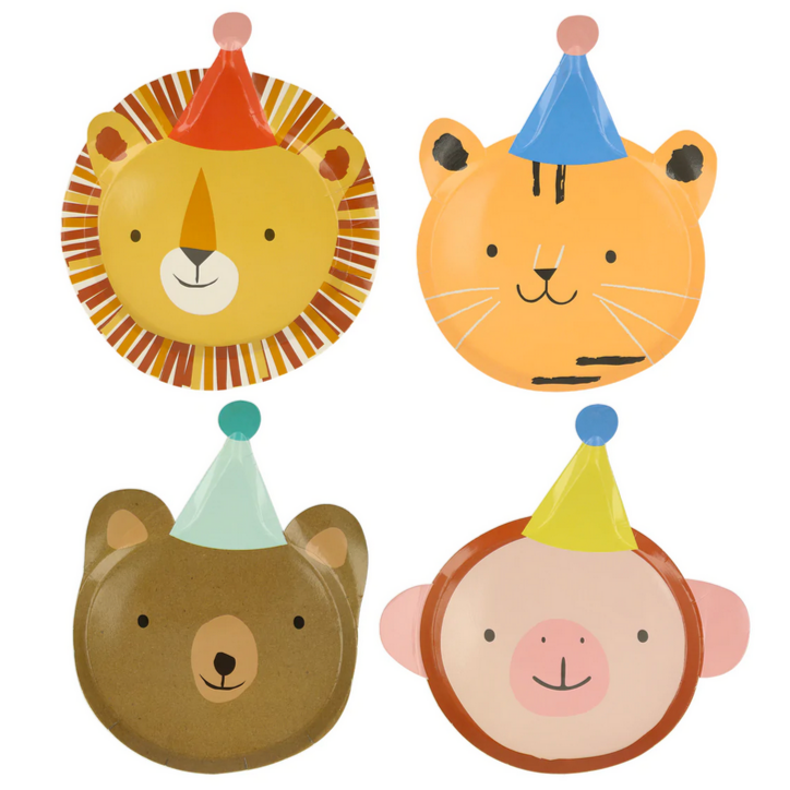 Animal Parade Die Cut Plates (pk8)