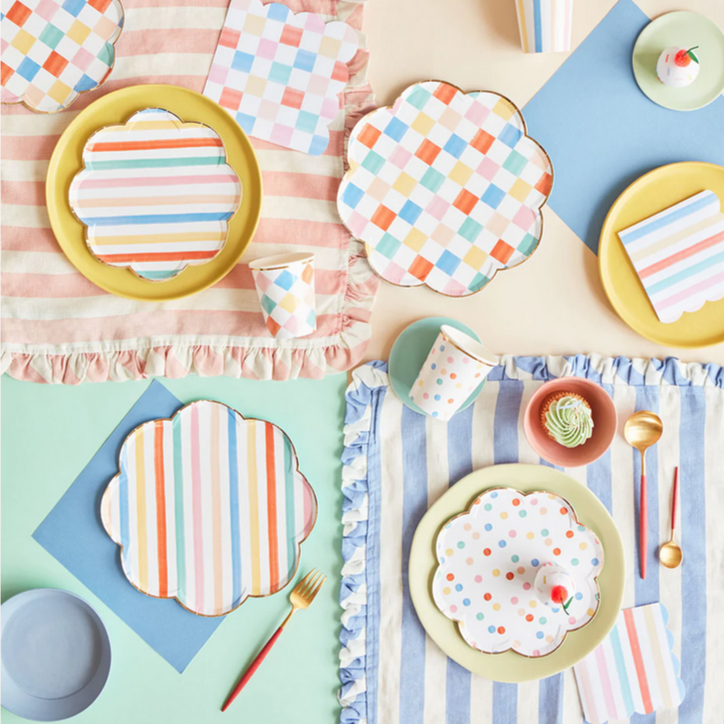 Colourful Pattern Side Plates (pk8)