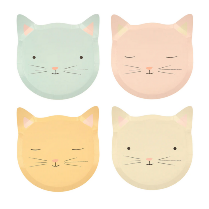 Cute Kitten Plates (pk8)