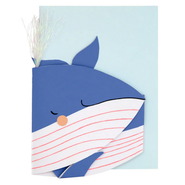Whale Stand-Up Card -birthday