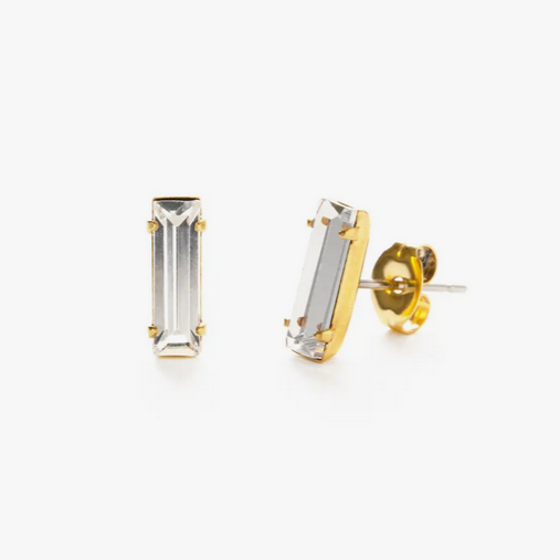 Baguette Stud Earring -crystal