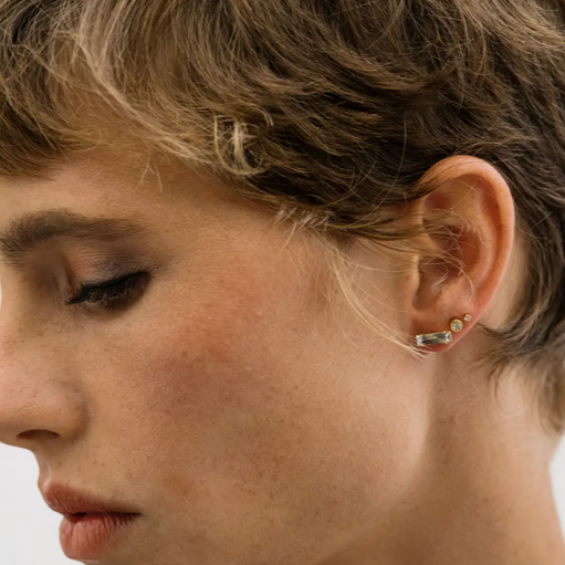 Baguette Stud Earring -crystal