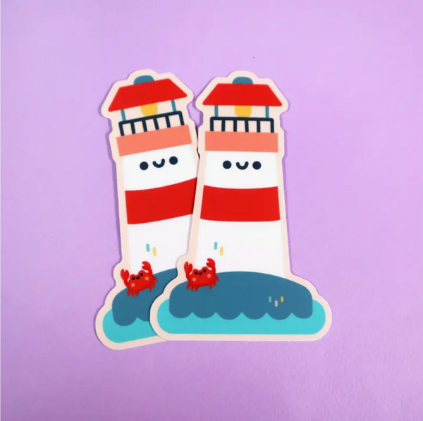 Happy Lighthouse Sticker -Vica Lew