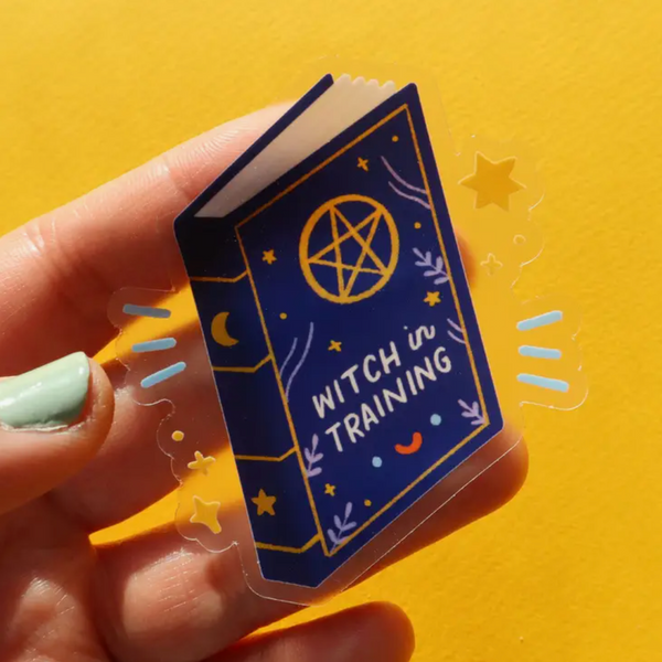 Witch in Training Magic Book Sticker -Vica Lew