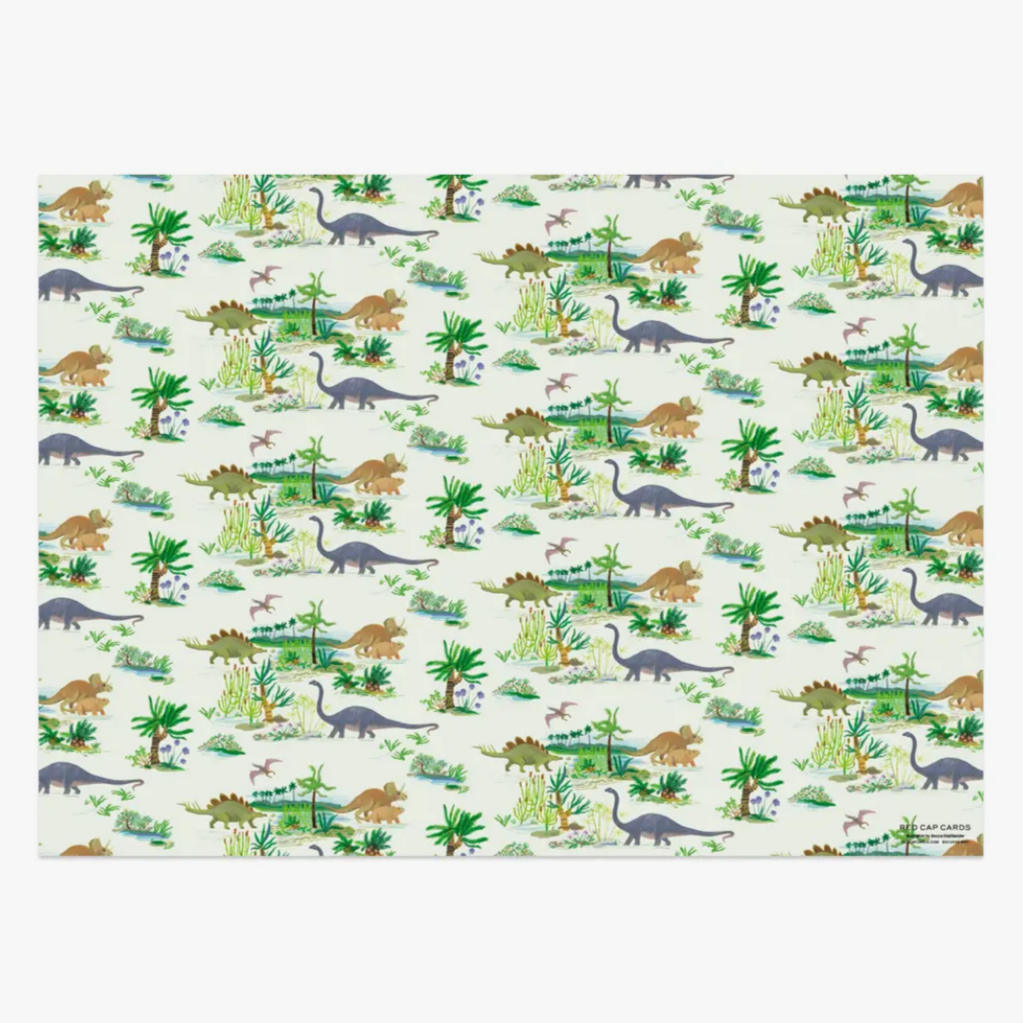 Dinosaurs wrapping paper  -single sheet