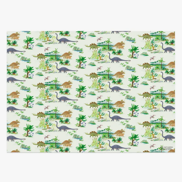 Dinosaurs wrapping paper  -single sheet