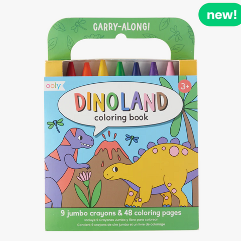Carry Along Crayon & Coloring Book Kit -Dinoland