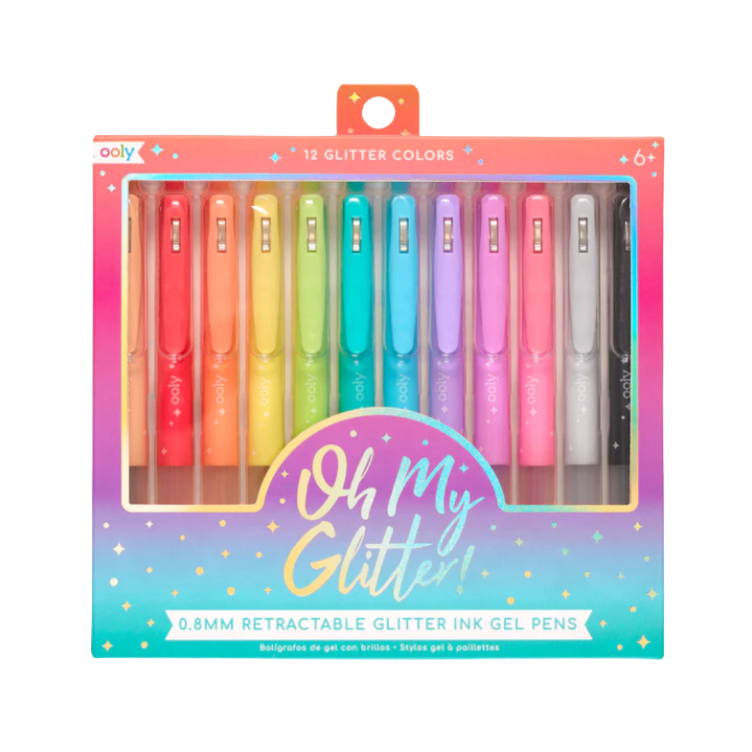 Oh My Glitter! Retractable Glitter Gel Pens (set of 12)