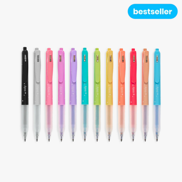 Oh My Glitter! Retractable Glitter Gel Pens (Set of 12)