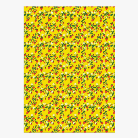 Strawberry Patch wrapping paper -single sheet