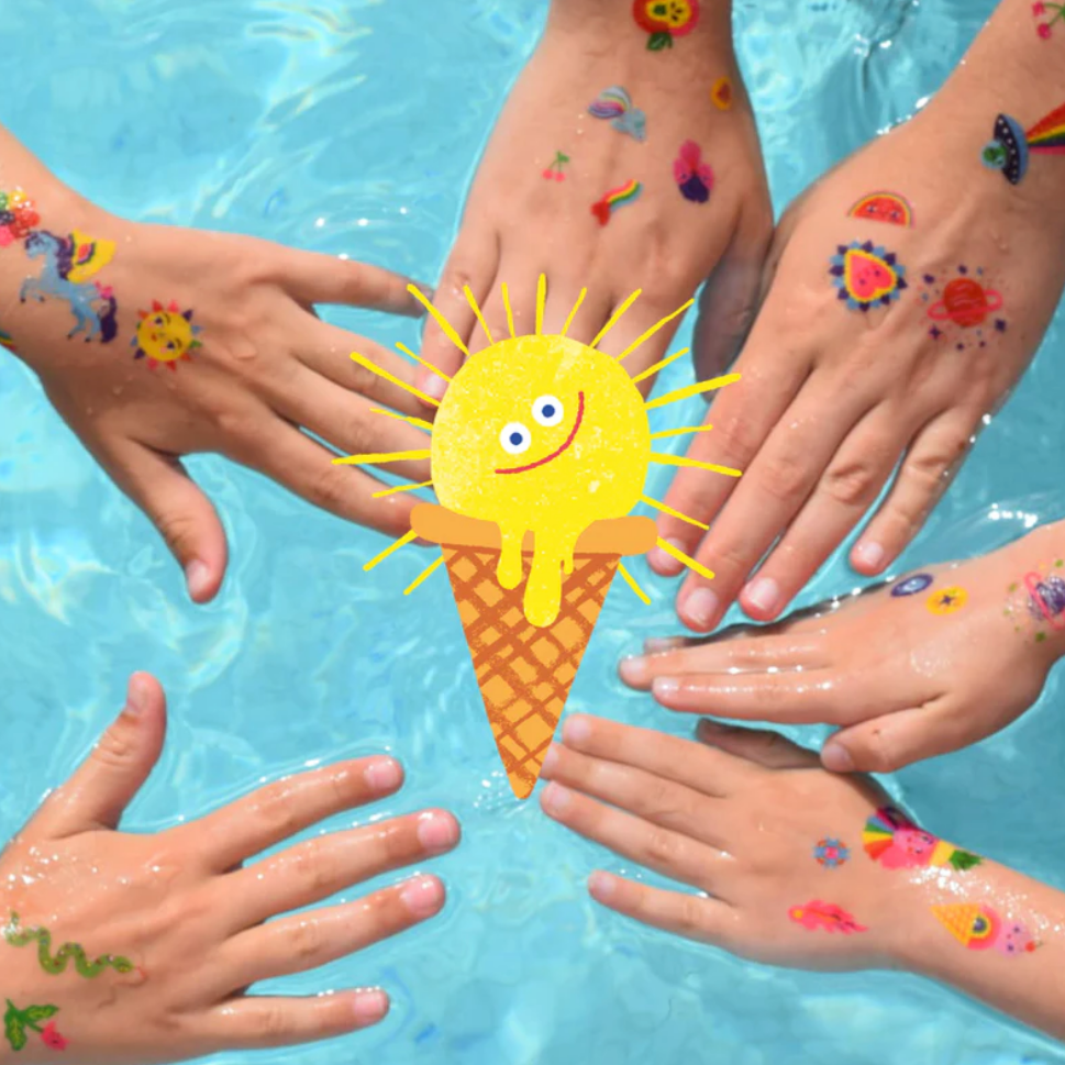 Weather Emojis Temporary Tattoos