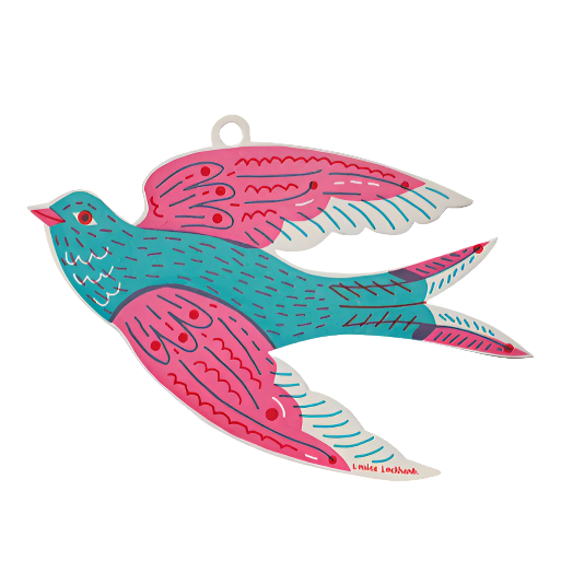 Swallow Letterpress Die Cut Decoration -Louise Lockhart