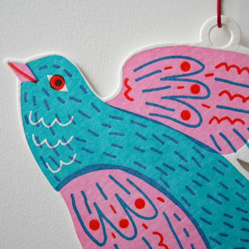 Swallow Letterpress Die Cut Decoration -Louise Lockhart