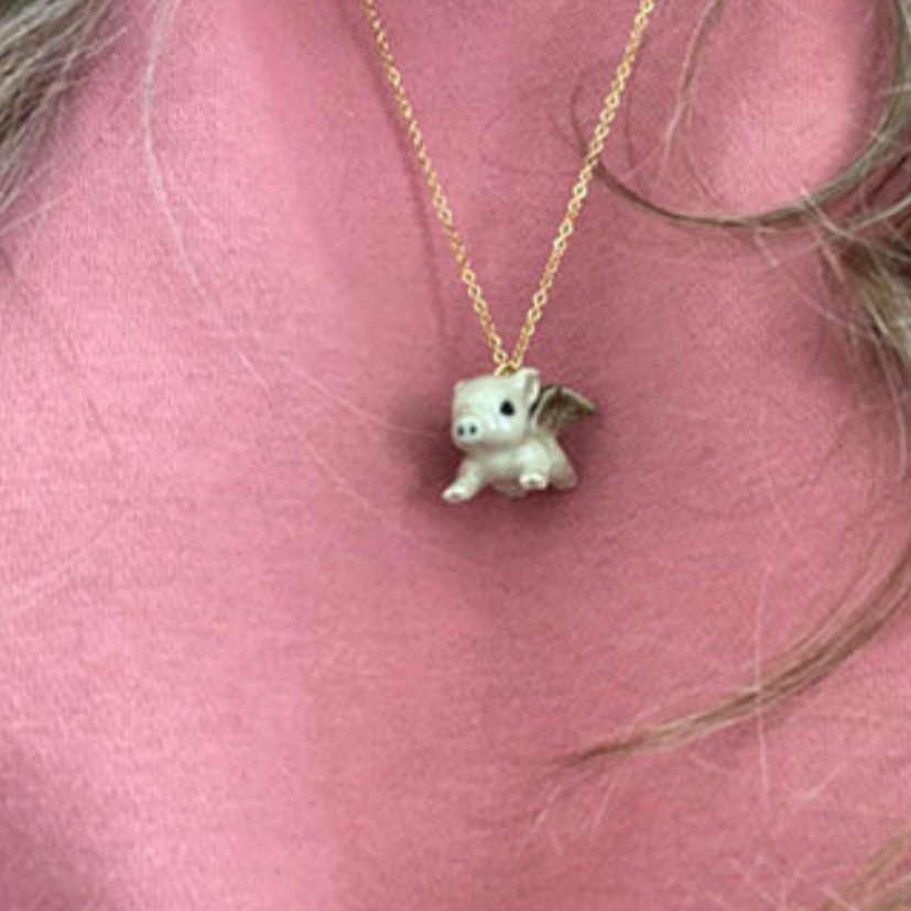 Flying Pig Necklace