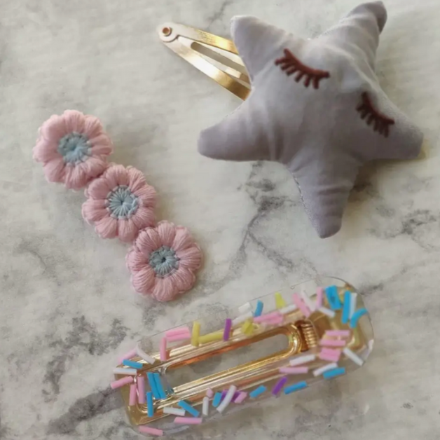 STAR - set of 3 hair clips