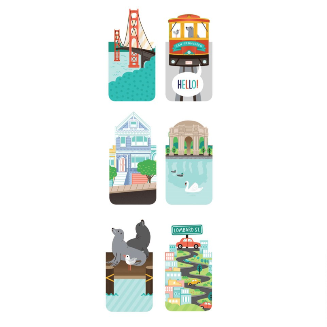 San Francisco Magnetic Bookmarks