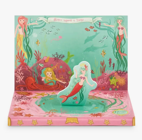Mermaid Adventures Music Box Card -blank
