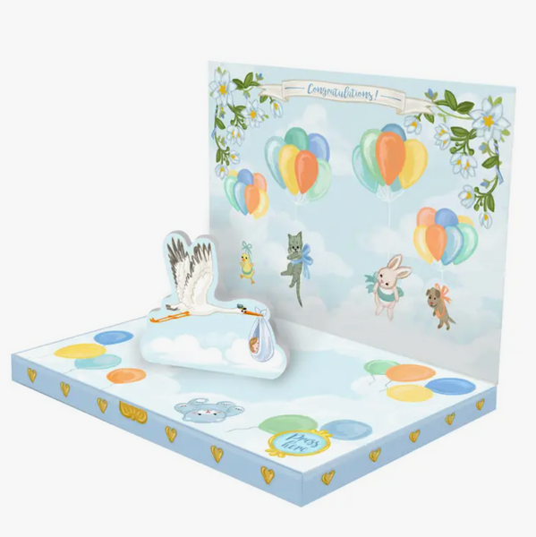 It's A Boy Music Box Card -baby