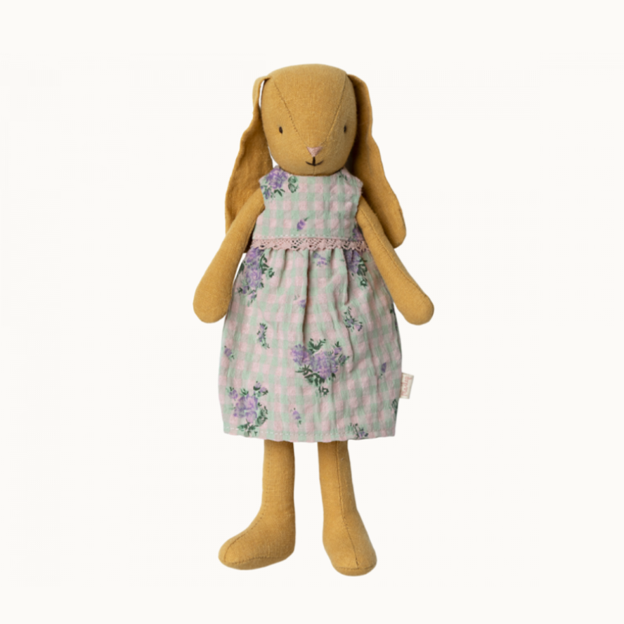 Bunny in Dusty Yellow with Lilac Dress -size 2