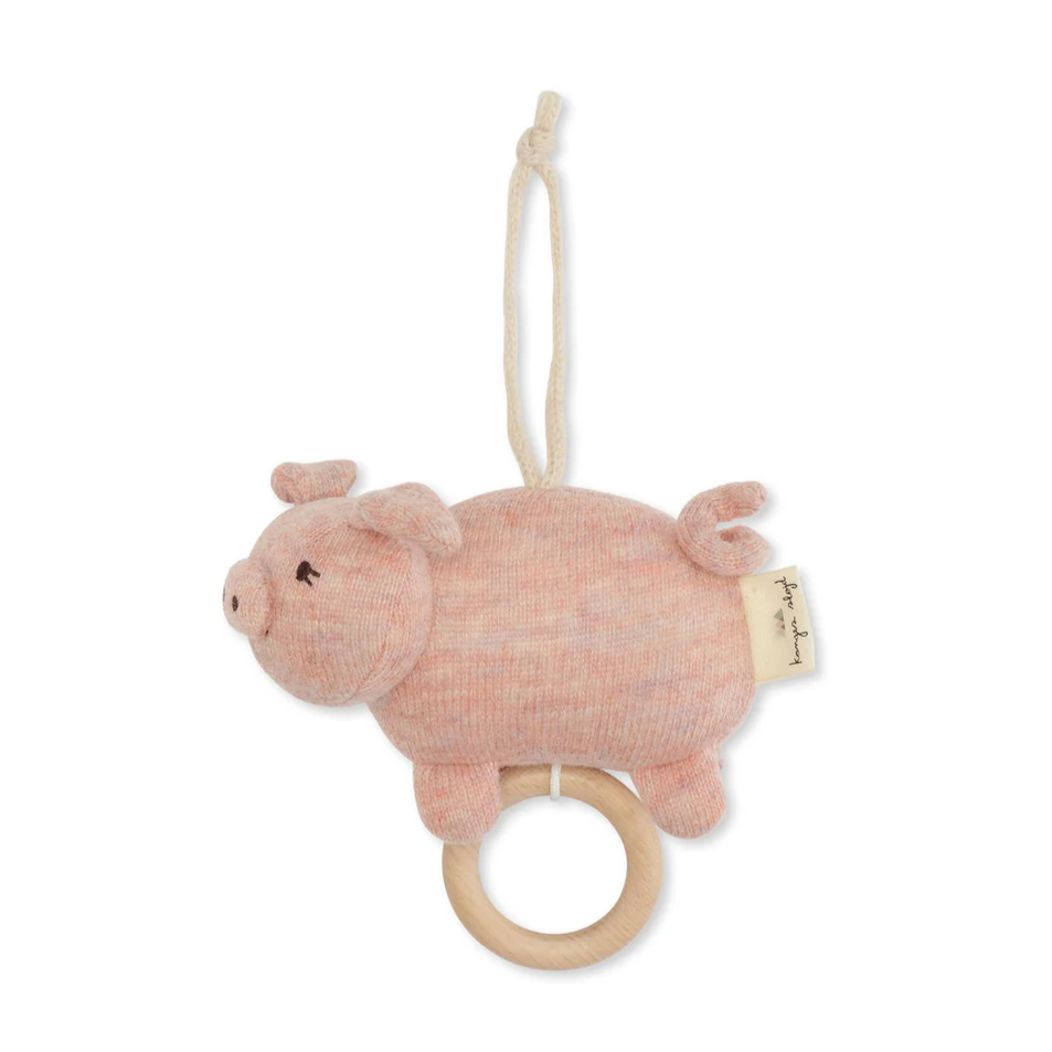 Organic Music Pig Teether Toy