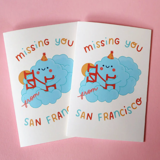 Missing You from San Francisco Card -Vica Lew