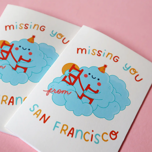 Missing You from San Francisco Greeting Card -Vica Lew -hello