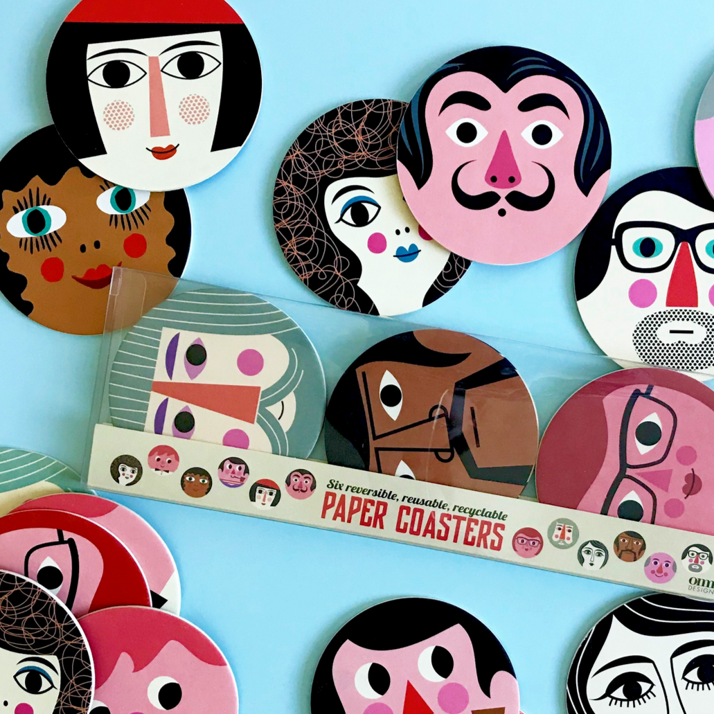 Face Coasters -Ingela P Arrhenius