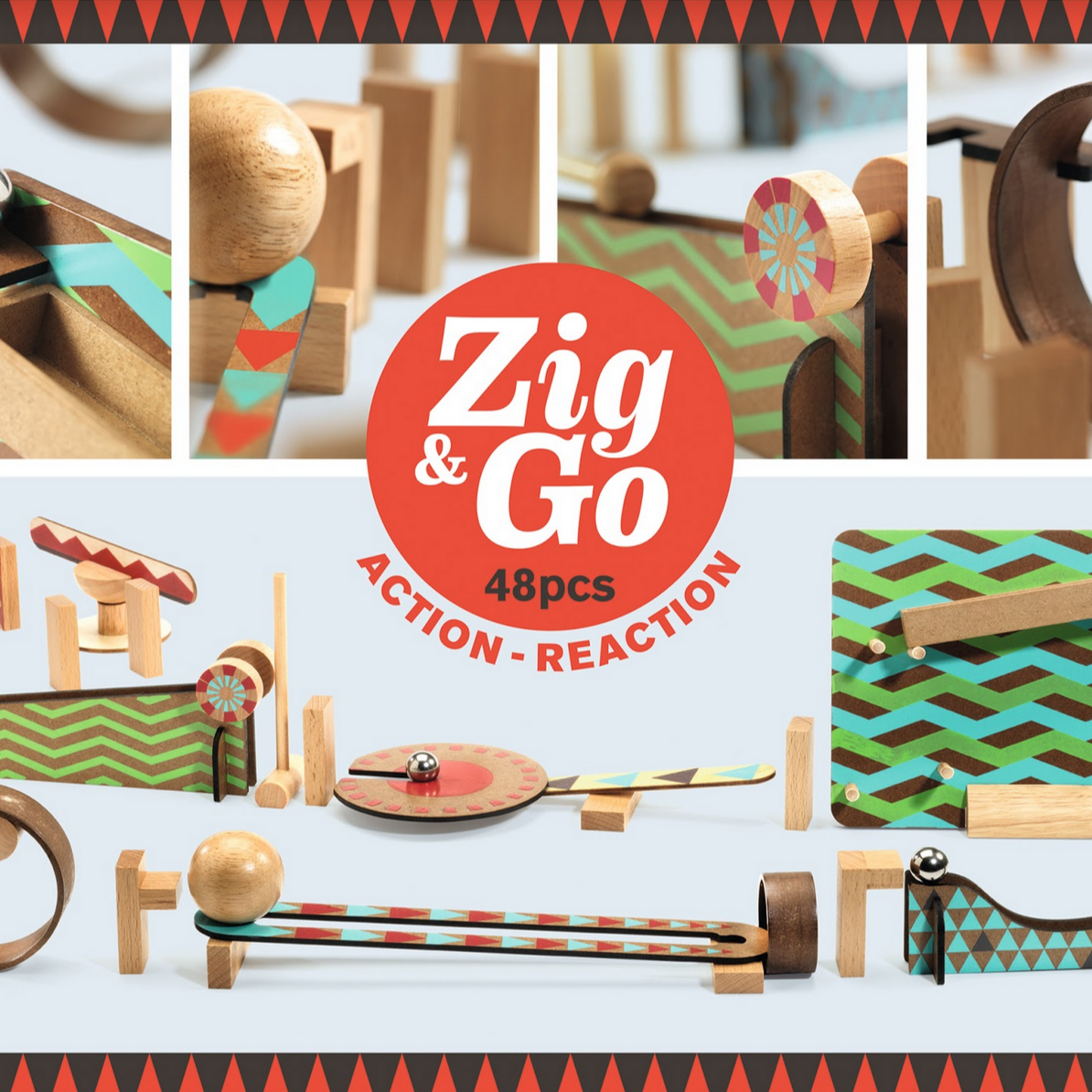 box for zig and go with ramps and tracks and balls