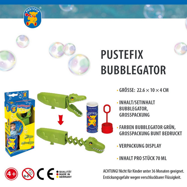 Pustefix Bubblegator 4yrs+
