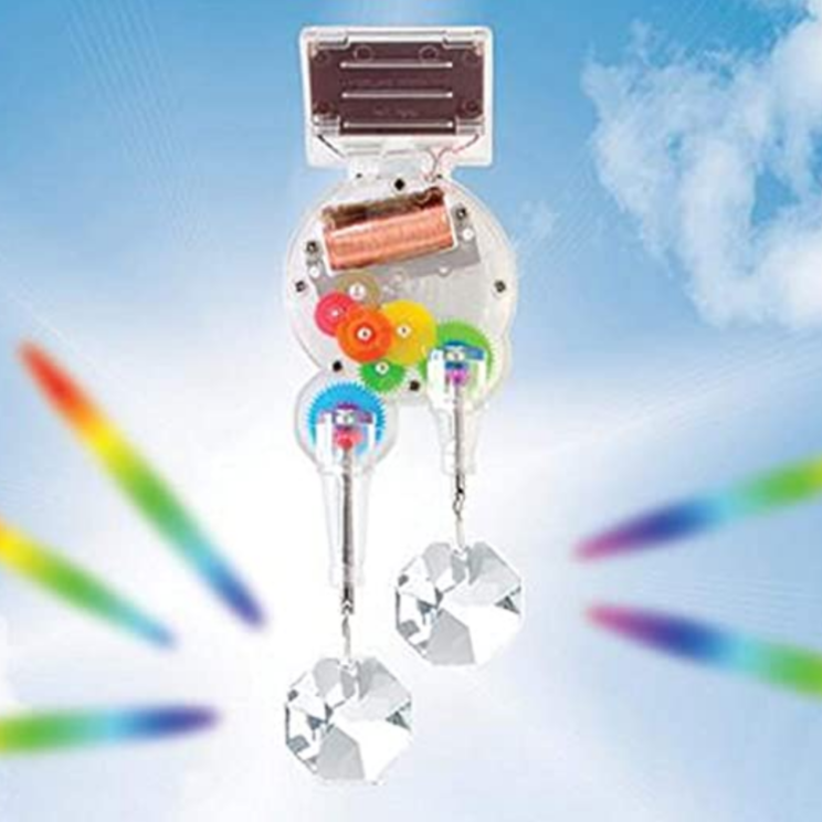 Solar Powered Double Rainbow Maker -Swarovski Crystals