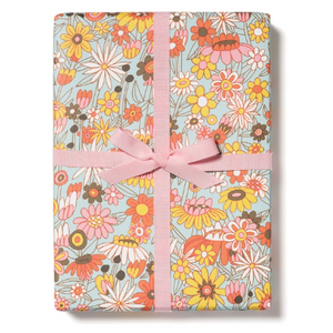 Groovy Bloom Gift Wrap -single sheet